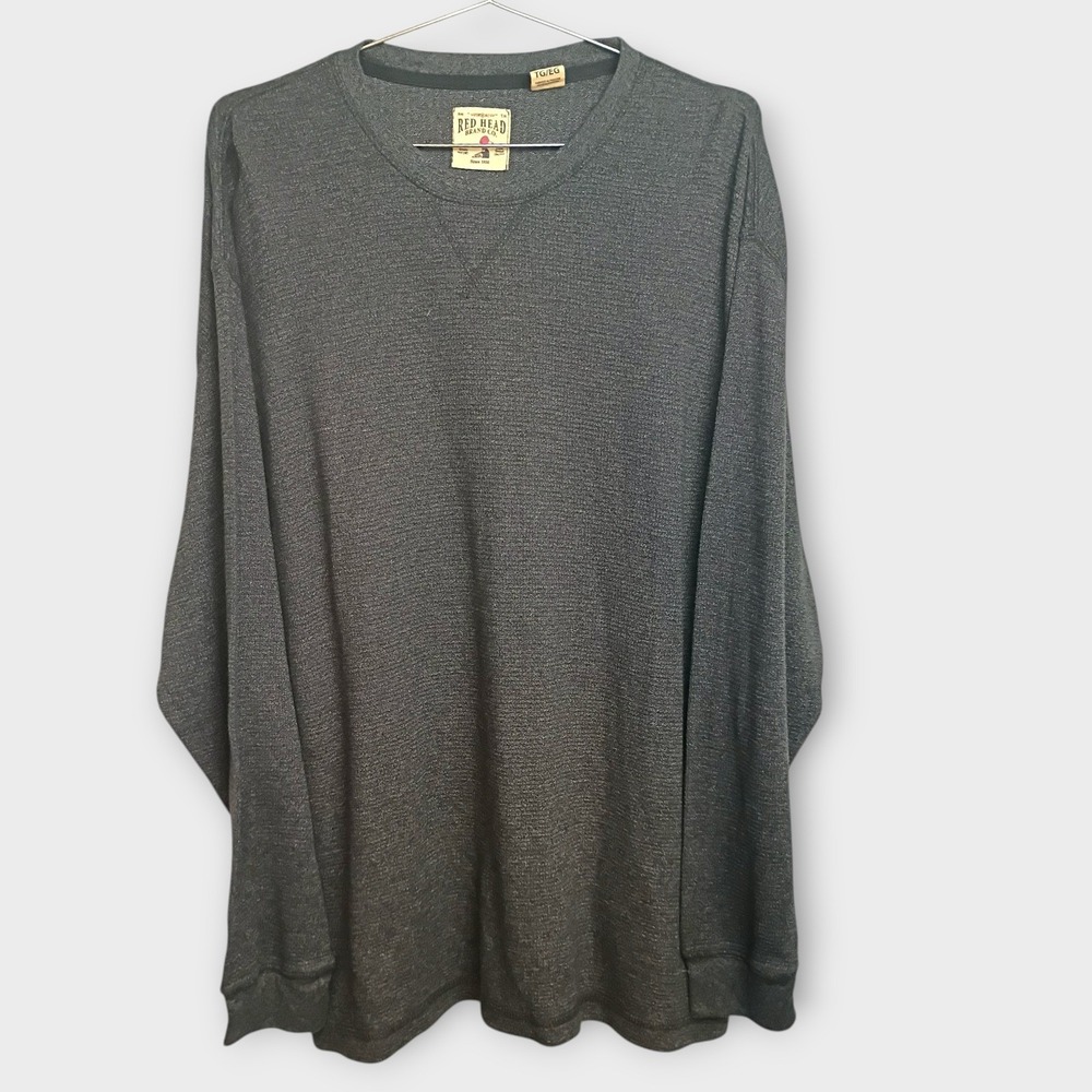 Red Head Brand Co. Mens Gray Long Sleeve Crew Neck‎ T Shirt XL